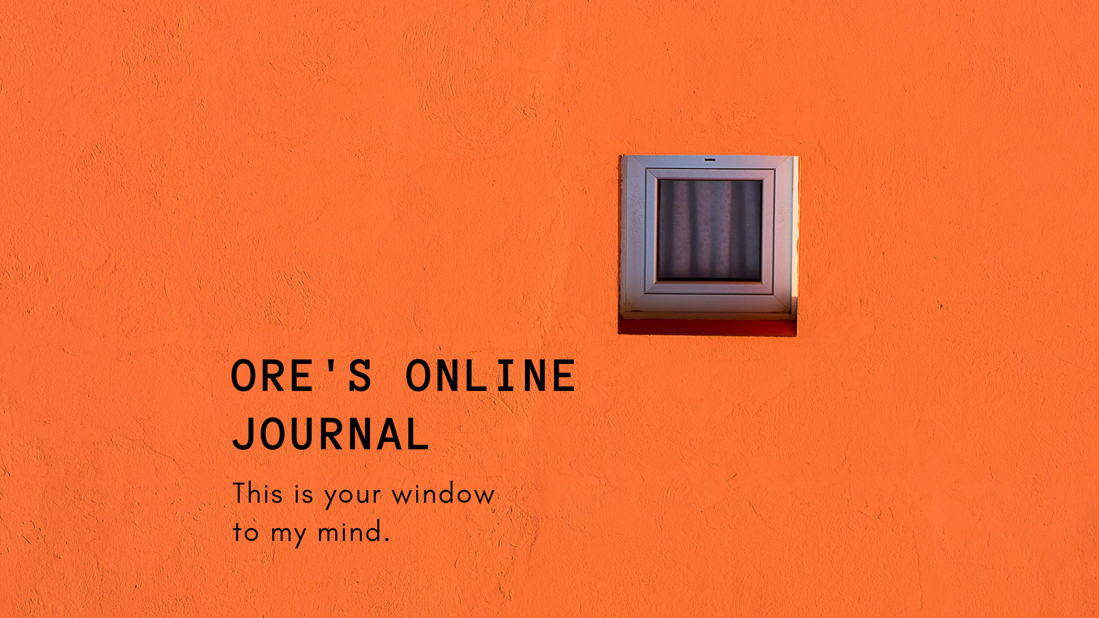 Ore's Online Journal